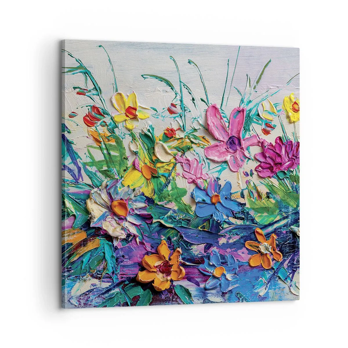 Schilderen op canvas - Helemaal geen stilleven - 60x60 cm