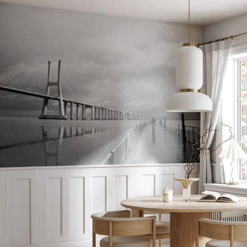 Zelfklevend Fotobehang Deluxe Sticker - Gun iedereen wat hij verdient. - Brug, Architectuur, Landschap - 100x70 cm