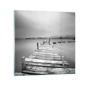 Schilderen op glas - Achter bergen en zeeën - 50x50 cm