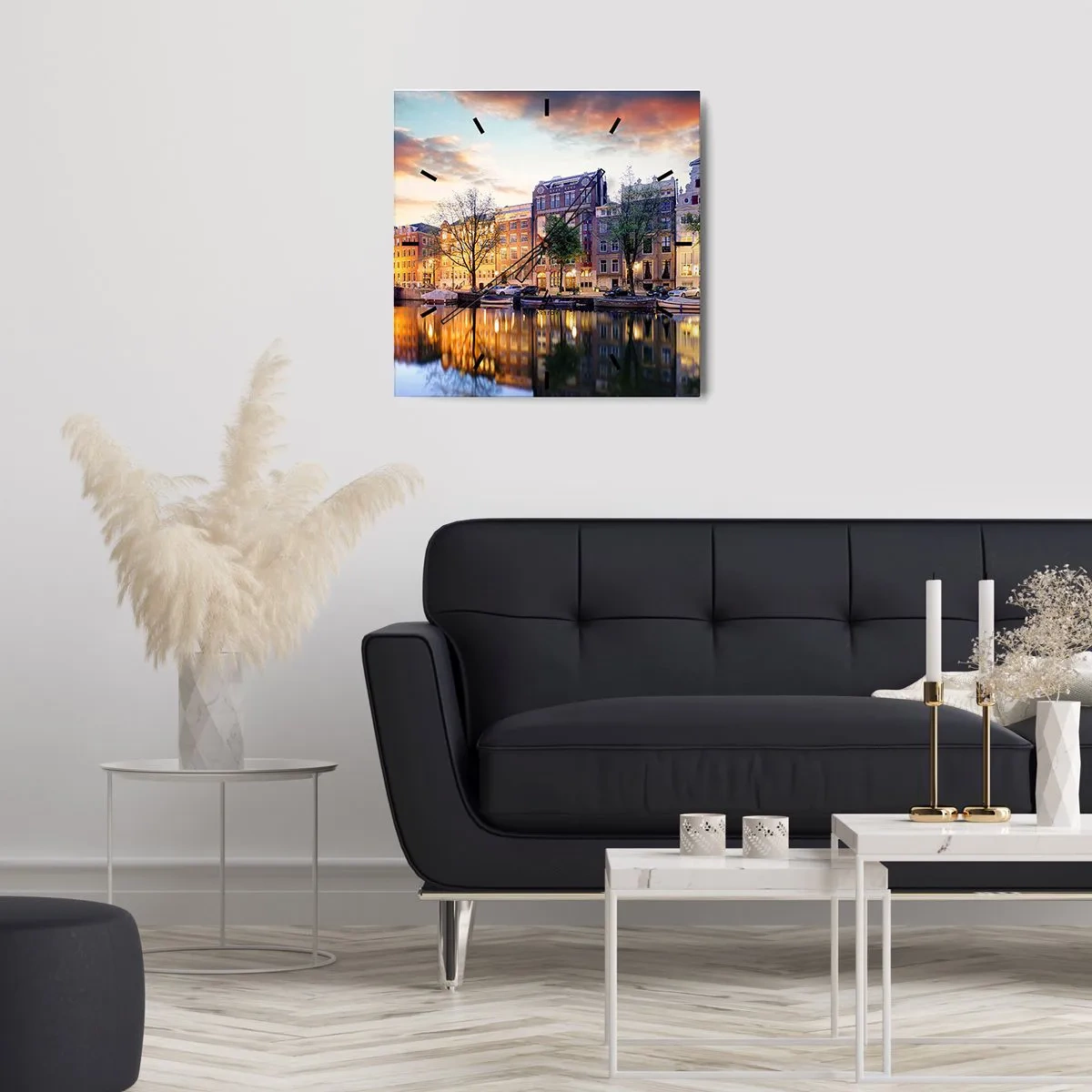 Wandklok - Klok - Ingetogen en serene Nederlandse schoonheid - 30x30 cm