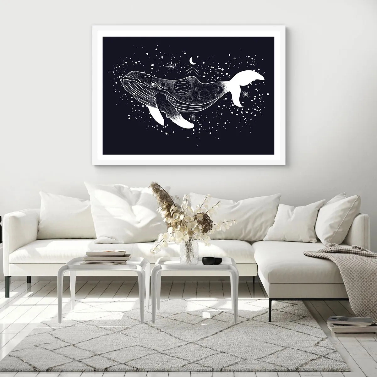 Poster in een witte lijst - In de oceaan van het universum - 50x40 cm