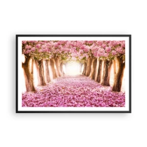Poster in een zwarte lijst - De weg naar het paradijs - 91x61 cm