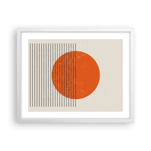 Poster in een witte lijst - Altijd de zon - 50x40 cm