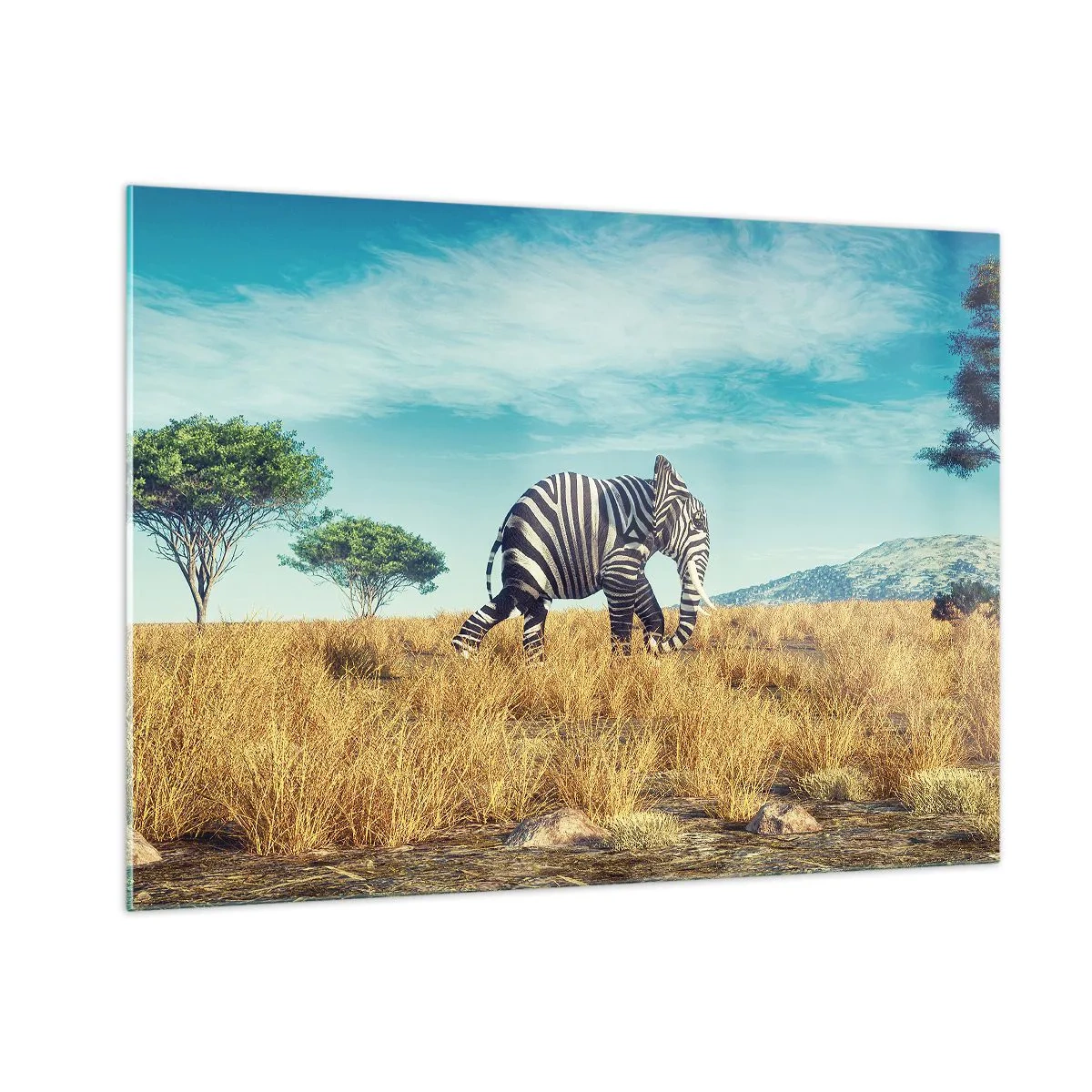 Schilderen op glas - Grijs is niet meer in de mode - 100x70 cm