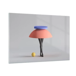 Schilderen op glas - Surrealistische compositie - 100x70 cm