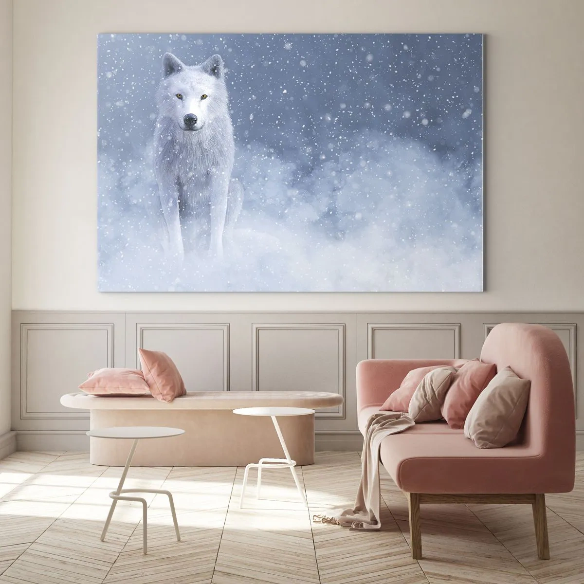 Schilderen op glas - In winterse sferen - 120x80 cm