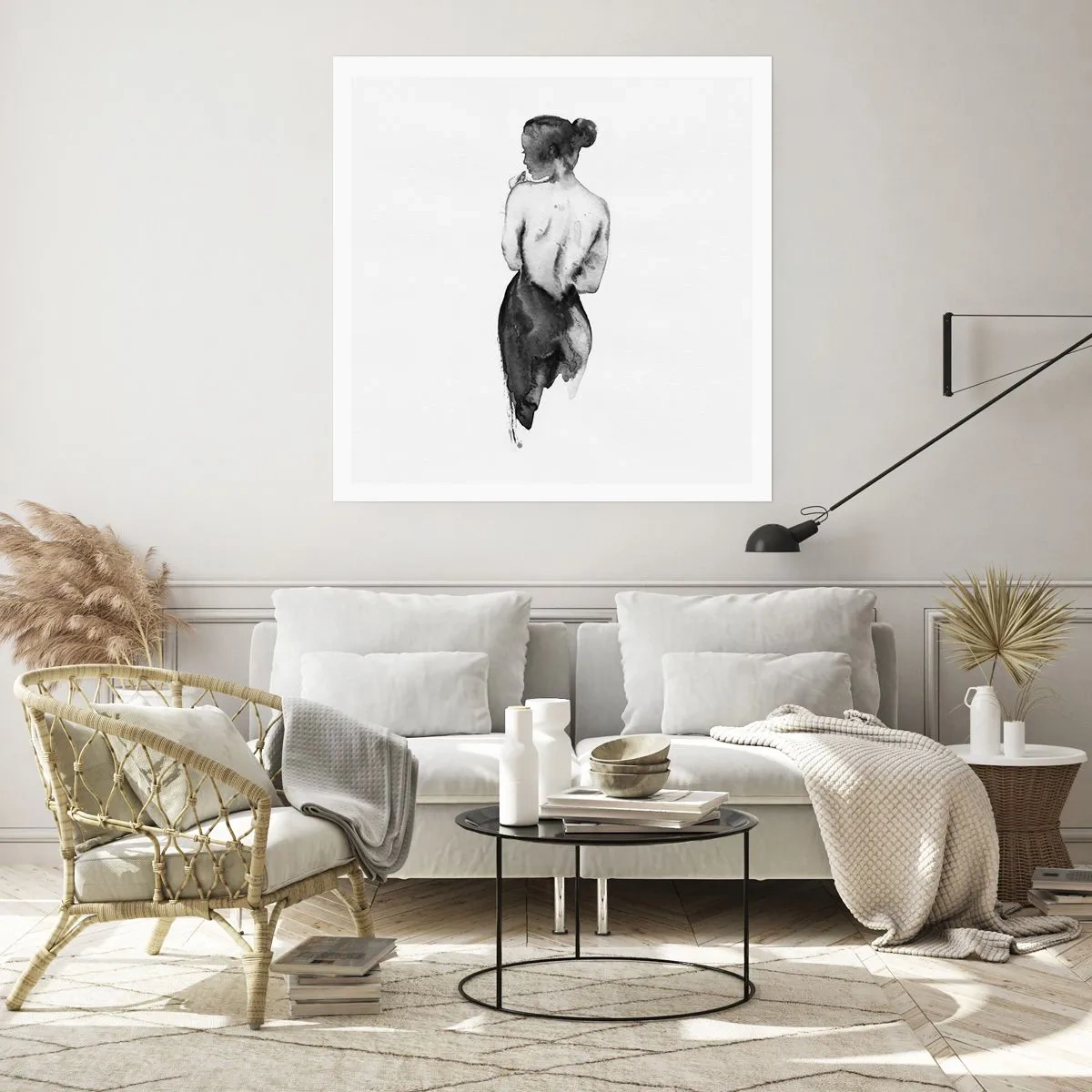 Poster - Bij haar verdwijnt de wereld - 30x30 cm