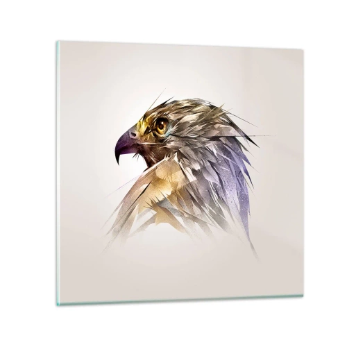 Schilderen op glas - Portret van een krijger - 60x60 cm