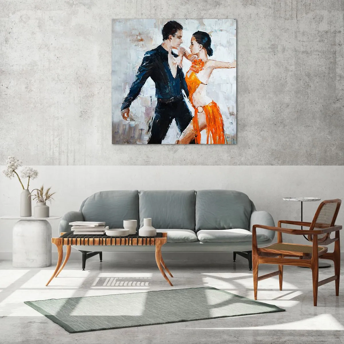 Schilderen op glas - Dirty dancing - 50x50 cm