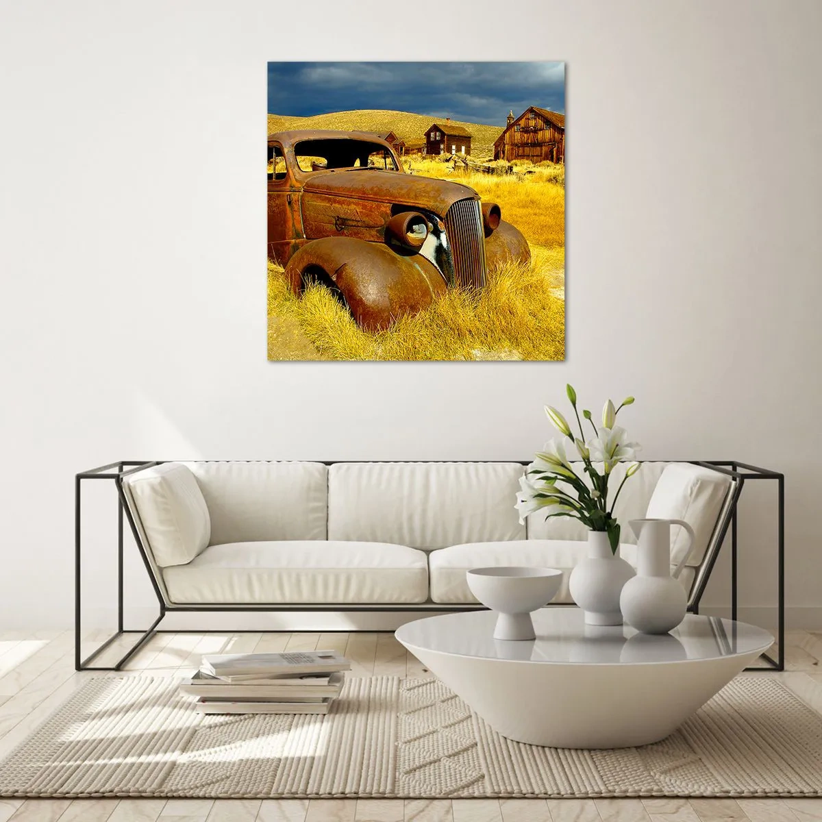 Schilderen op glas - Een welverdiende rust - 50x50 cm