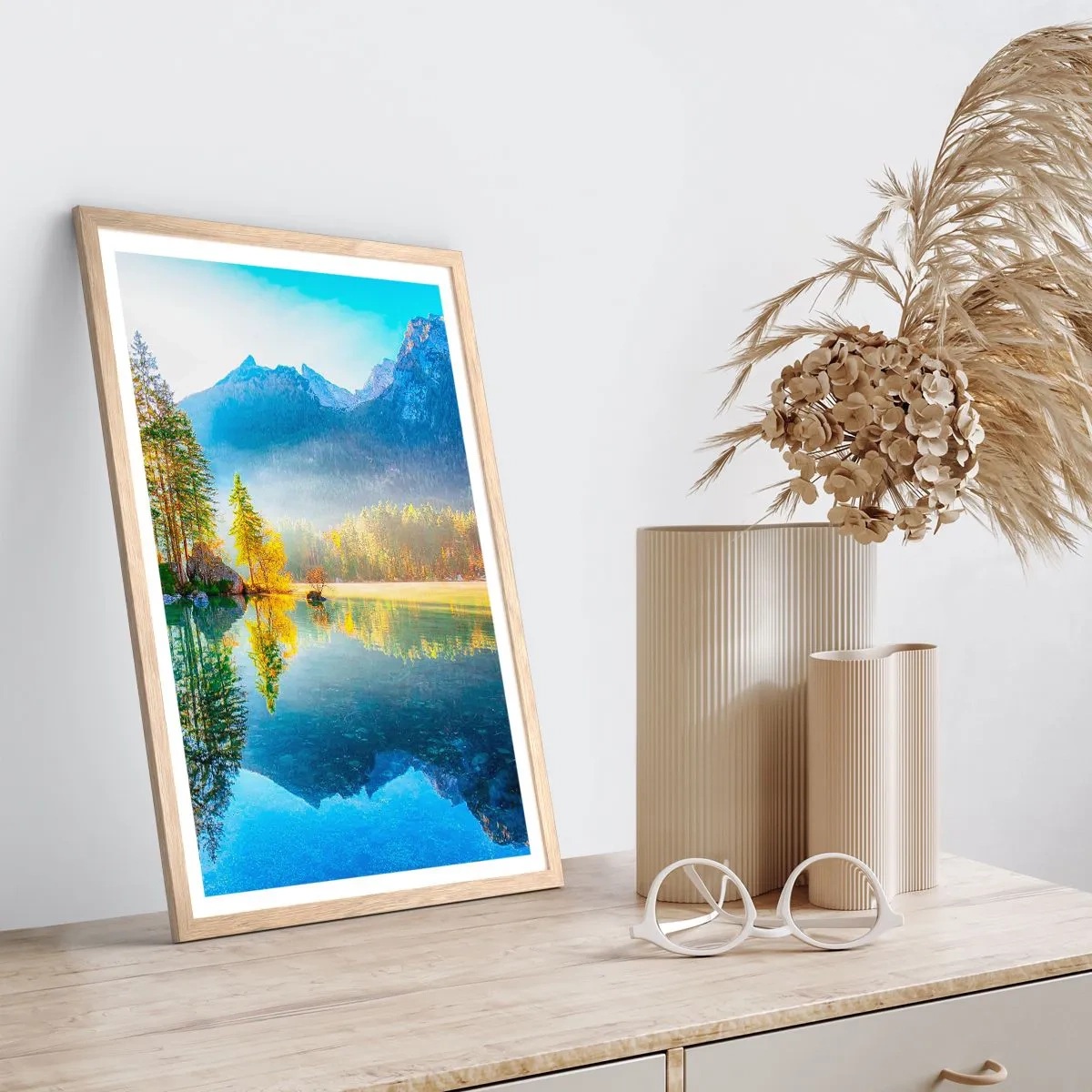 Een poster in een licht eiken lijst - Majesteit en zoetheid - 40x50 cm