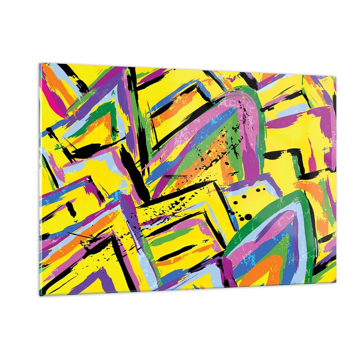 Schilderen op glas - Tot ze schreeuwt van vreugde - 120x80 cm