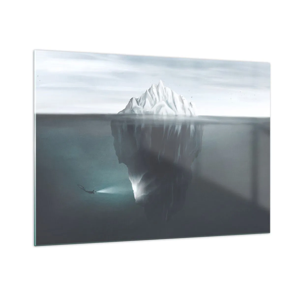 Schilderen op glas - Onderwater mysterie - 100x70 cm