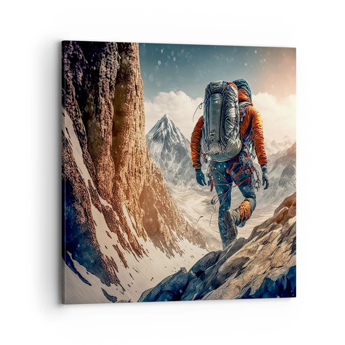 Schilderen op canvas - Eenzame strijder - 70x70 cm