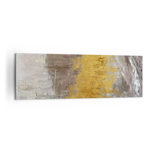 Schilderen op canvas - Een gouden explosie - 160x50 cm