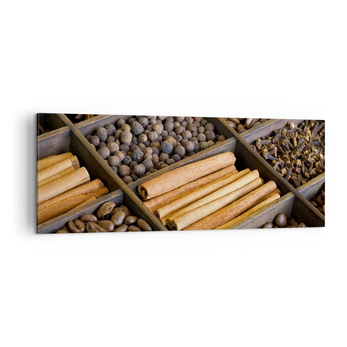 Schilderen op canvas - Een schatkist aan aroma's - 140x50 cm