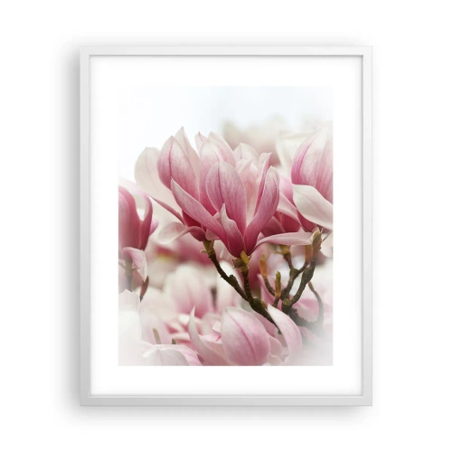 Poster in een witte lijst - Lente bloemen - 40x50 cm