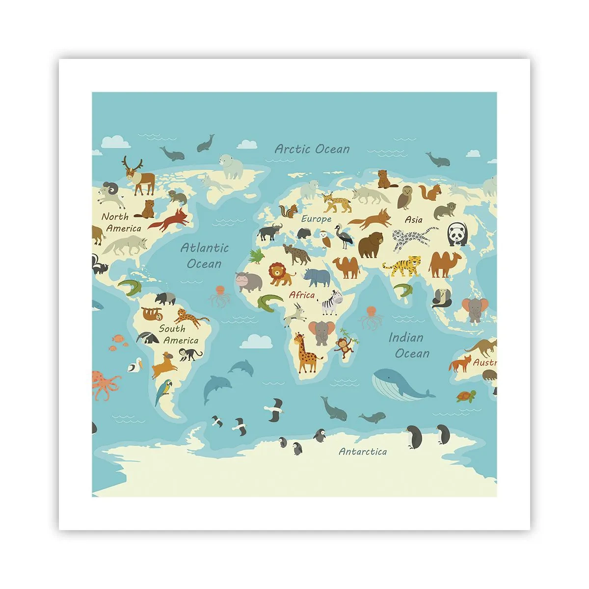 Poster - Goede buren - 50x50 cm