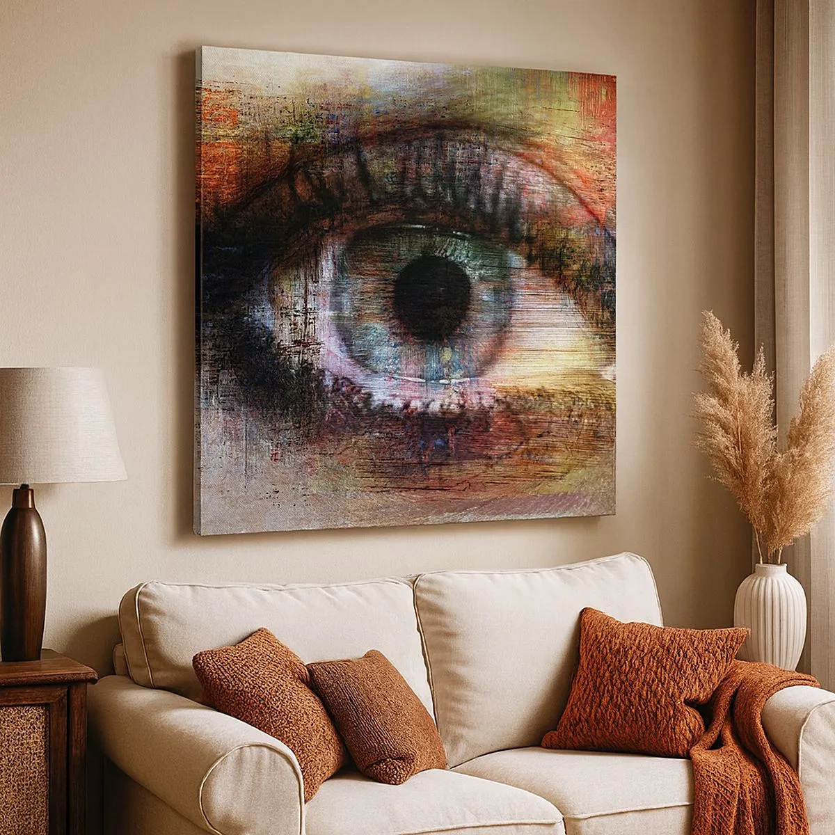 Schilderen op canvas - Je kunt in de ziel kijken - 30x30 cm