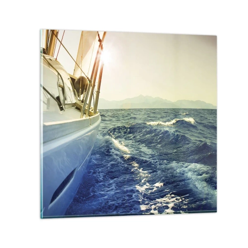 Schilderen op glas - Voor het avontuur - 60x60 cm