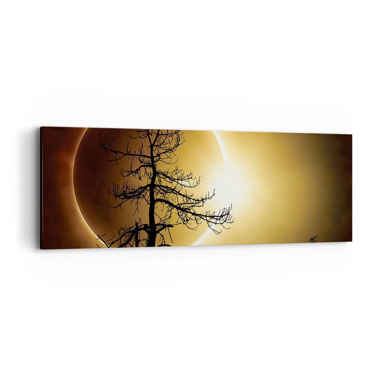 Schilderen op canvas - Totale zonsverduistering - 90x30 cm