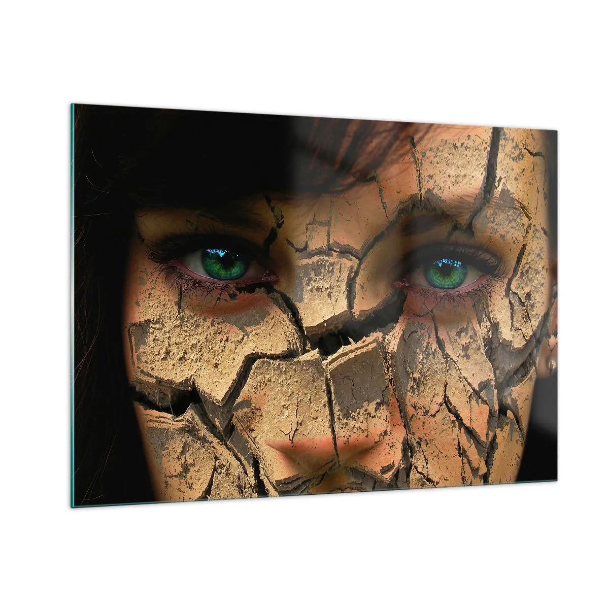 Schilderen op glas - Verrukking en verschrikking tegelijk - 100x70 cm