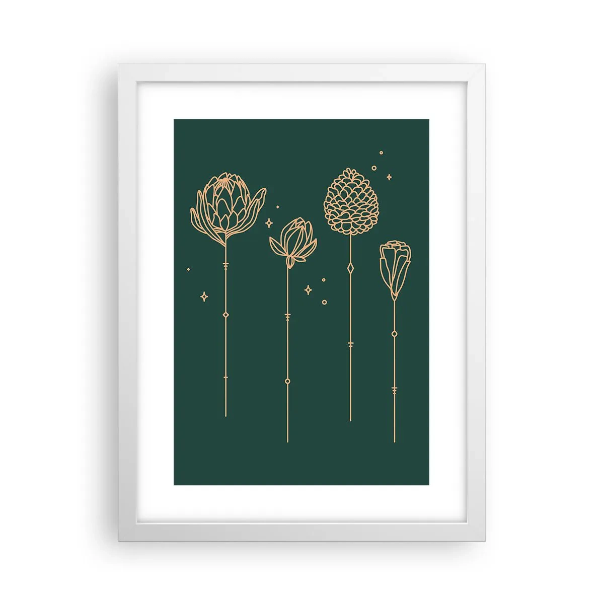 Poster in een witte lijst - Kruidenfamiie / Familie Ziółkowsi ?? - 30x40 cm