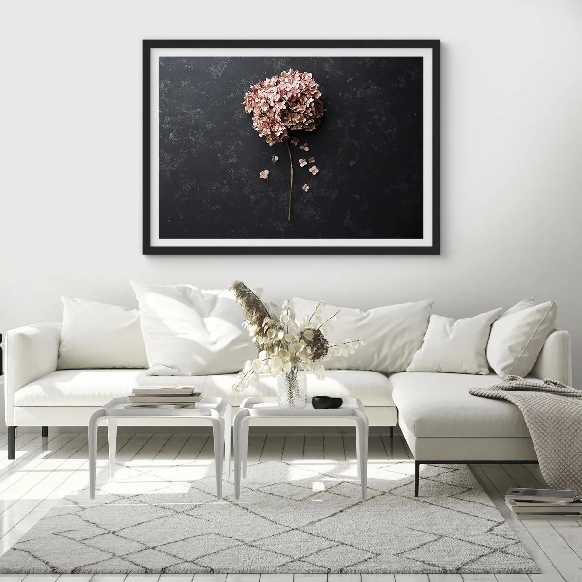 Poster in een zwarte lijst - Een echt romantisch teken - 100x70 cm