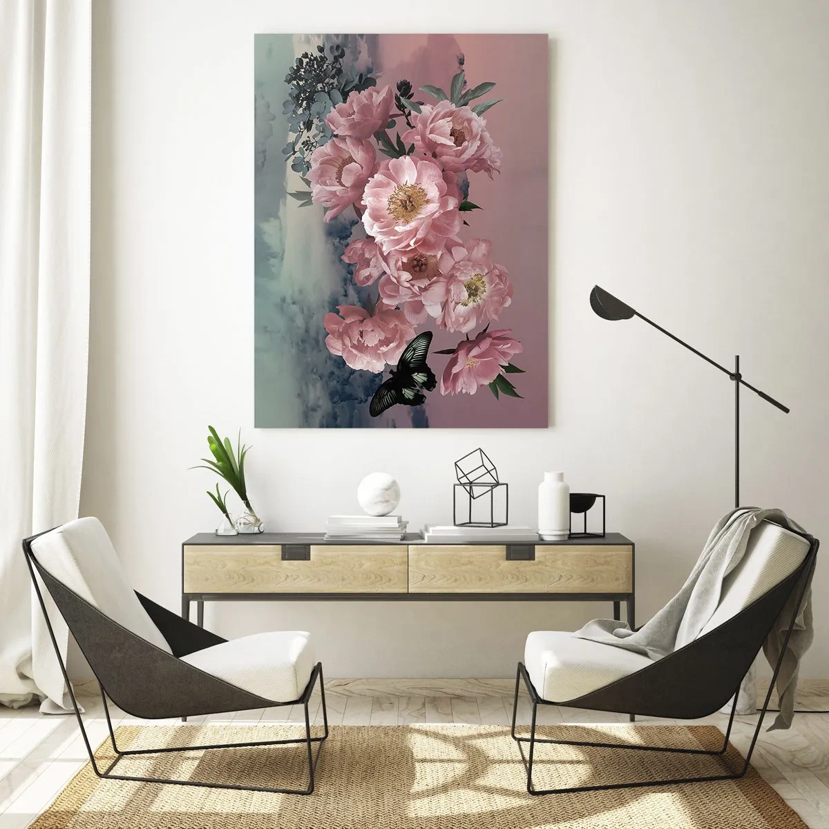 Schilderen op glas - Het hoogtepunt van de romantiek - 50x70 cm