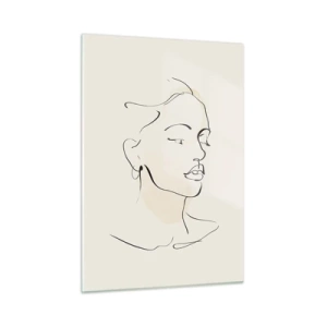 Schilderen op glas - Een bepaalde lijn - 50x70 cm