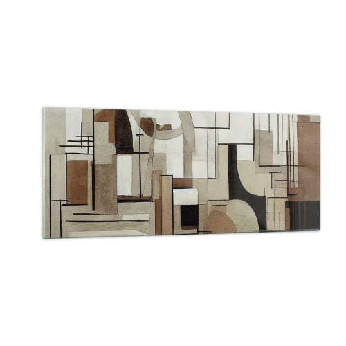 Schilderen op glas - Stadslandschap 2.0 - 100x40 cm