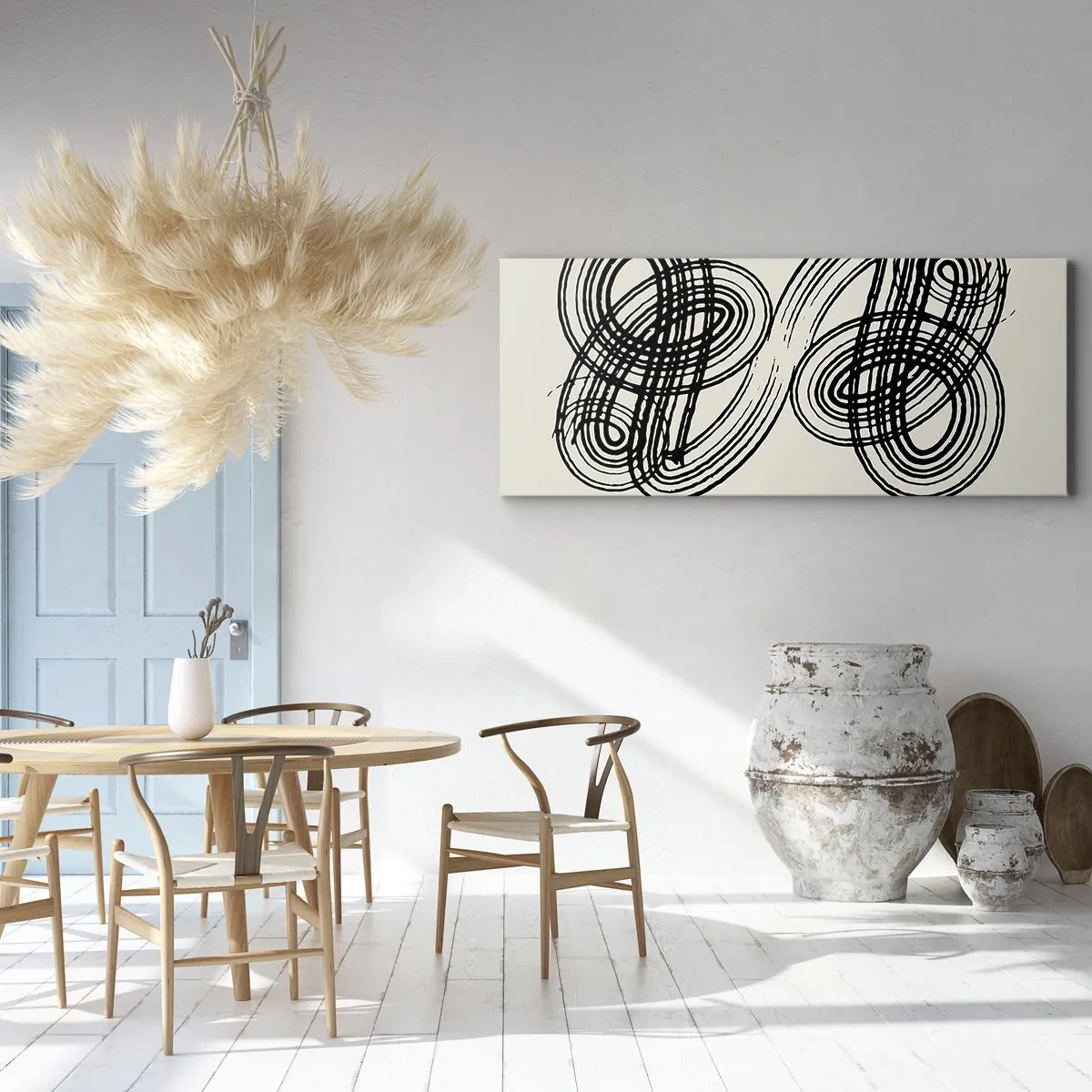 Schilderen op canvas - Het kwam er spontaan uit - 90x30 cm