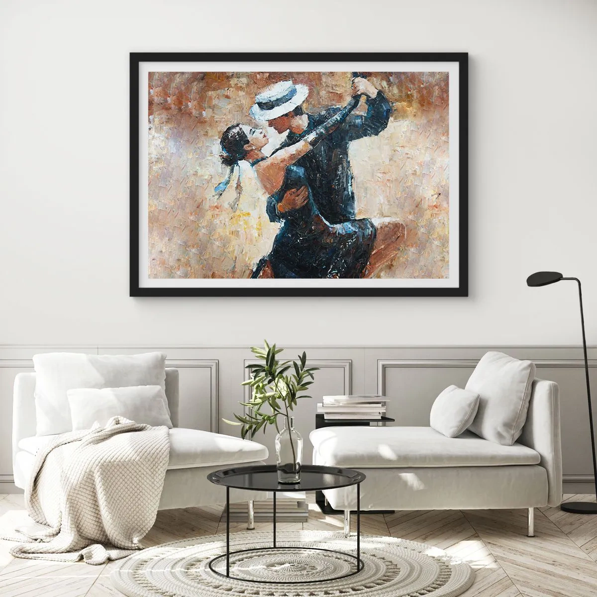 Poster in een zwarte lijst - A la Rudolf Valentino - 50x40 cm