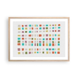 Een poster in een licht eiken lijst - Onbekend spel - 70x50 cm