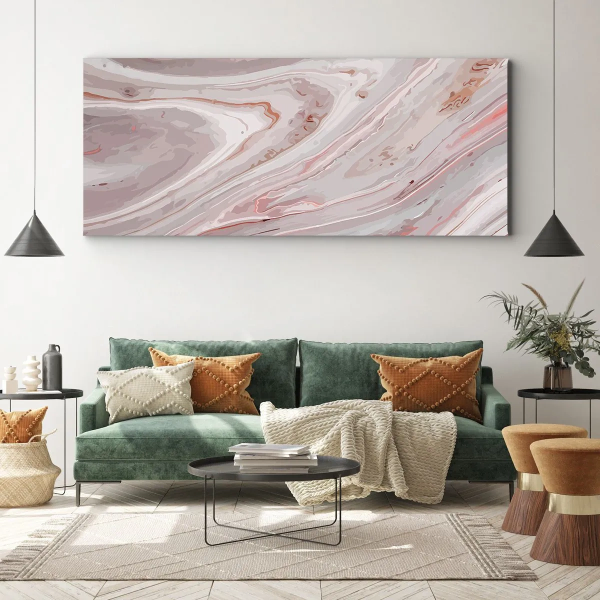 Schilderen op canvas - Roze vloeistof - 120x50 cm