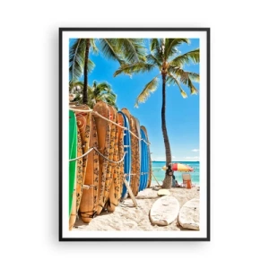 Poster in een zwarte lijst - Zonnig plezier - 70x100 cm