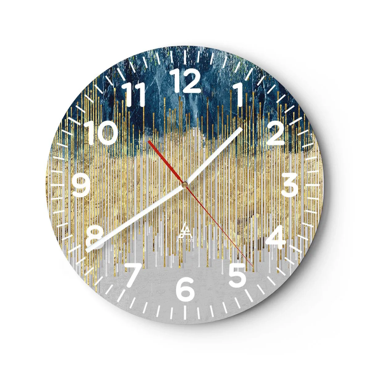 Wandklok - Klok - Vergulde grens - 40x40 cm