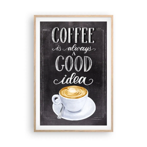 Een poster in een licht eiken lijst - Of course! - 61x91 cm