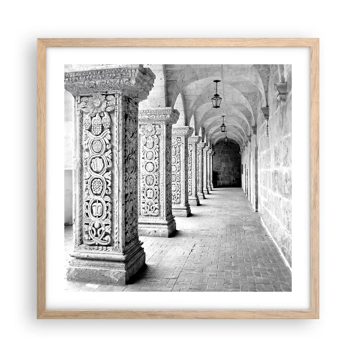 Een poster in een licht eiken lijst - En waar naar toe….? - 50x50 cm