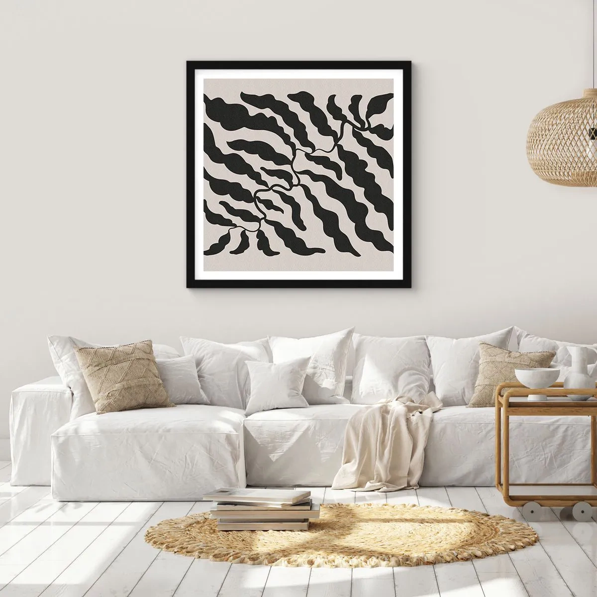 Poster in een zwarte lijst - Natuur van een vierkant - 40x40 cm