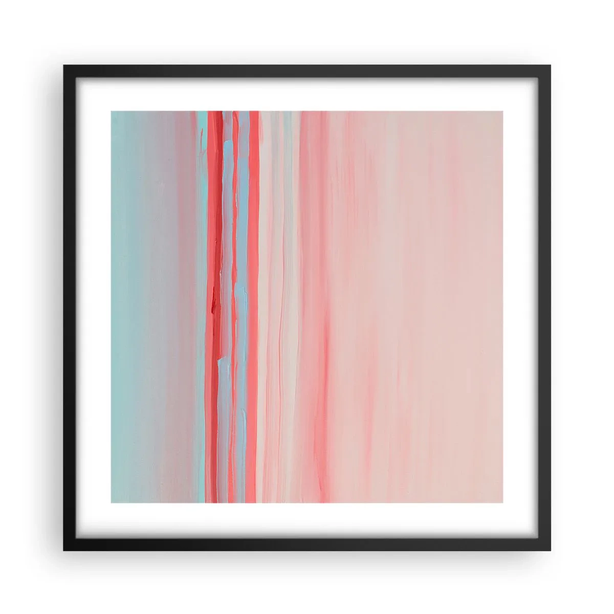 Poster in een zwarte lijst - Abstractie bij dageraad - 50x50 cm