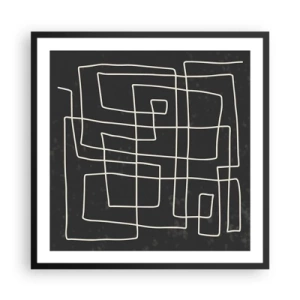 Poster in een zwarte lijst - Niet zo eenvoudig - 60x60 cm