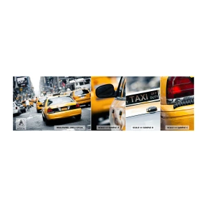 Fotobehang Monster Zelfklevend Deluxe Sticker - Alleen in deze stad - Stad, New York, Taxi - 100x30 cm