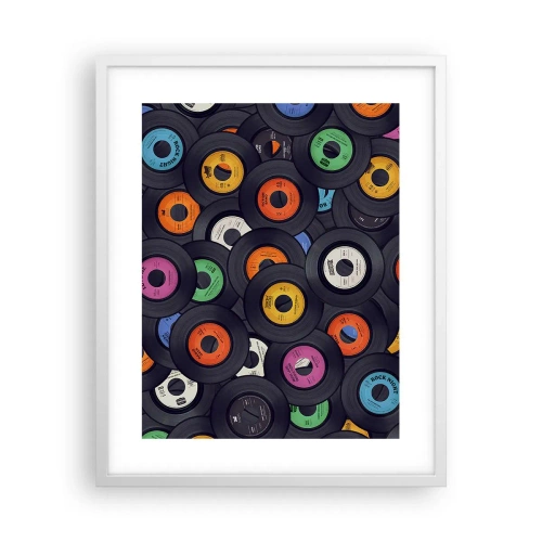 Poster in een witte lijst - De kleuren van de klassiekers - 40x50 cm