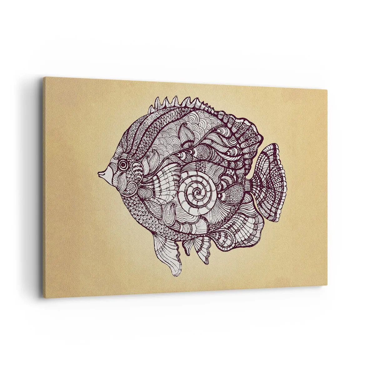 Schilderen op canvas - Uit een oceaan van ornamenten - 120x80 cm