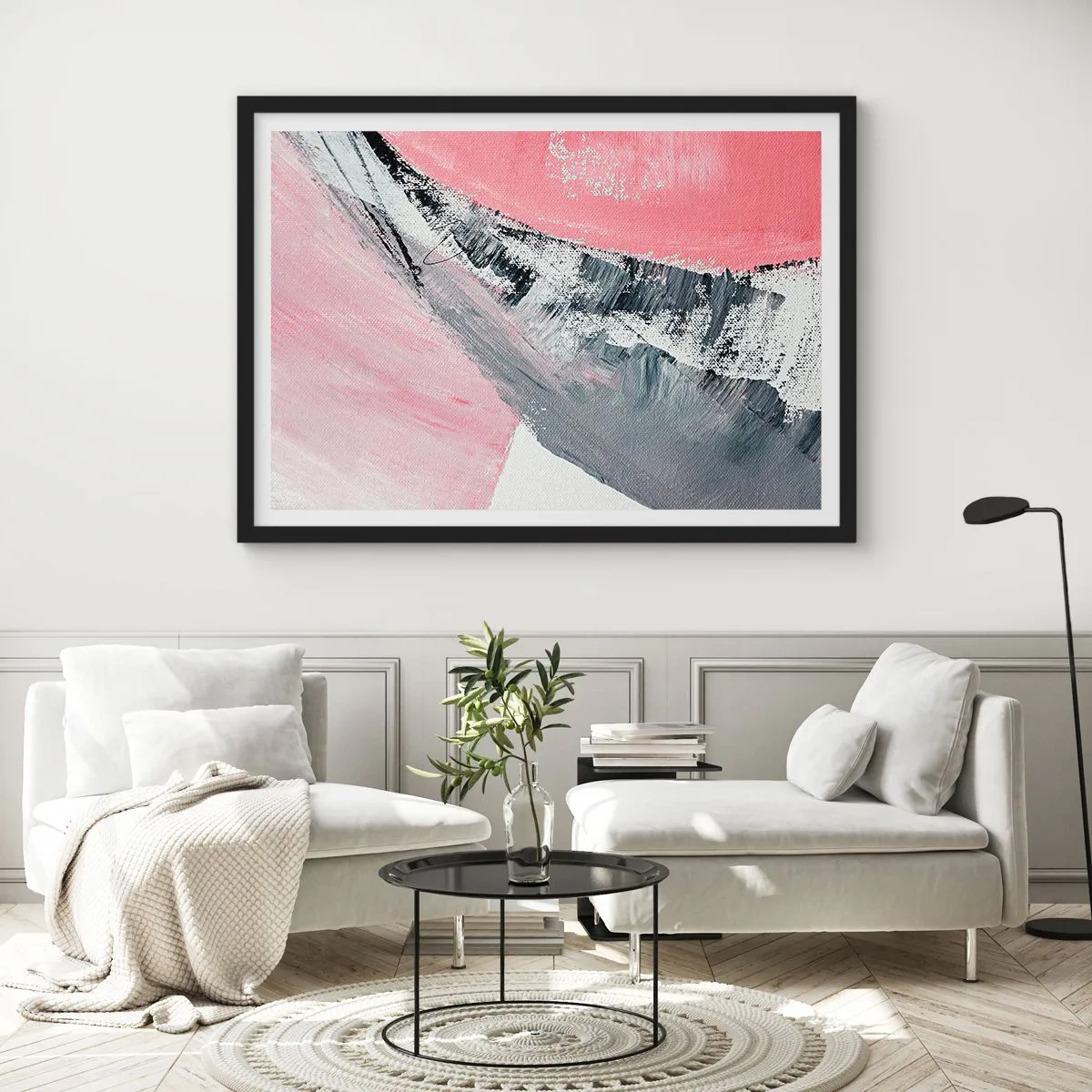 Poster in een zwarte lijst - Bijpassende compositie - 91x61 cm
