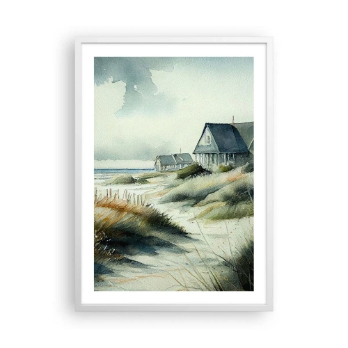 Poster in een witte lijst - Weg van de drukte - 50x70 cm