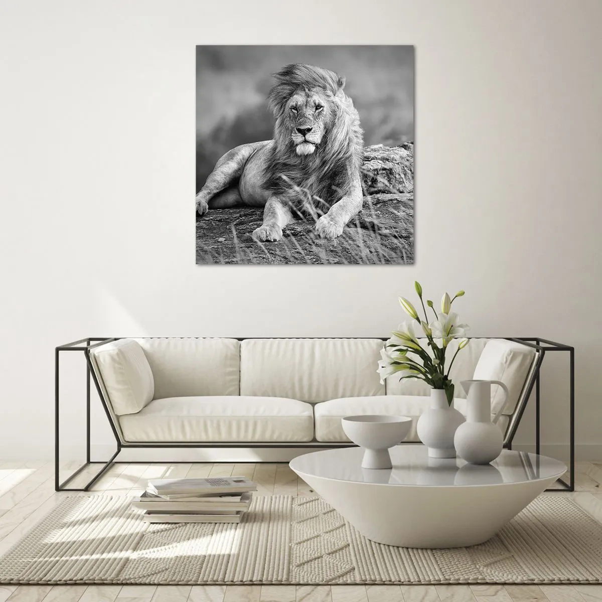 Schilderen op glas - Koninklijke siësta - 70x70 cm