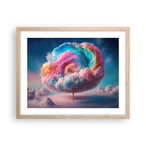 Een poster in een licht eiken lijst - De droom van een pretpark - 50x40 cm