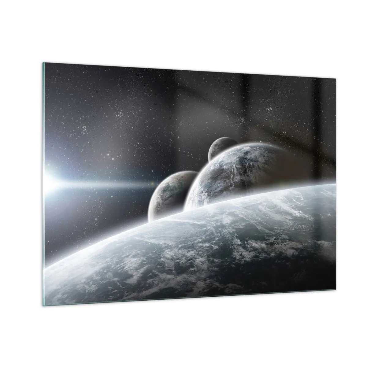 Schilderen op glas - Kosmische muziek van de sferen - 100x70 cm